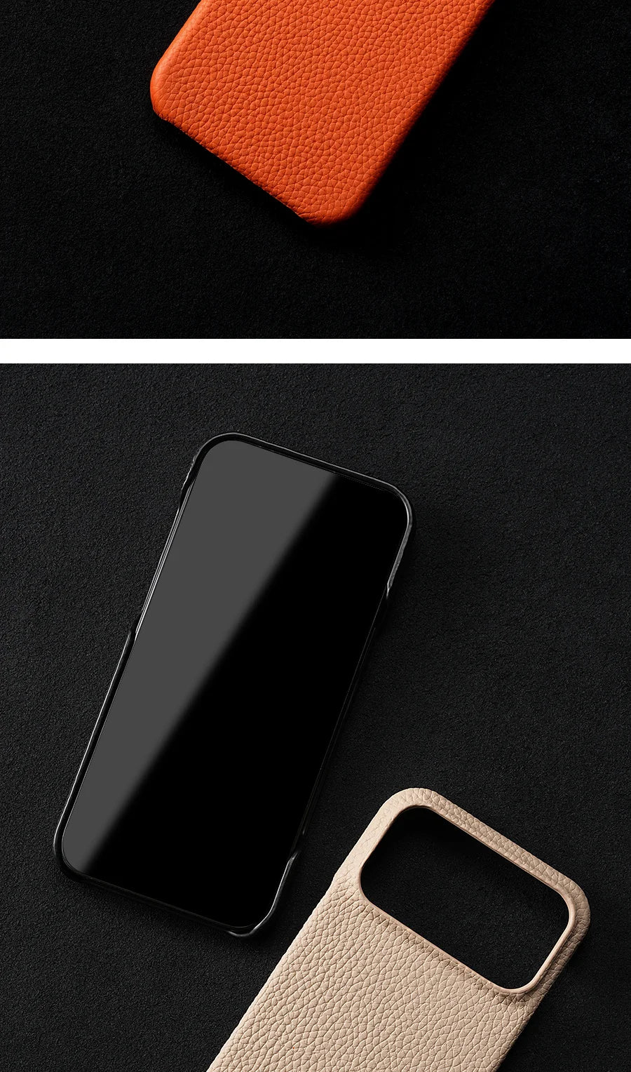 for Magsafe Case for iPhone 17 Air 15 16 Pro Max 17Pro Lychee Natural Cowhide Leather Magnetic Protector Luxury Phone Back Cover