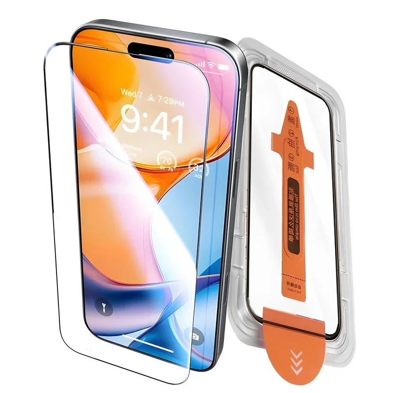 1-3Pcs Dust Free Easy Installation Screen Protector For iPhone 17 Pro Max 17Air 17Pro 16Promax HD Clarity Tempered Glass Films