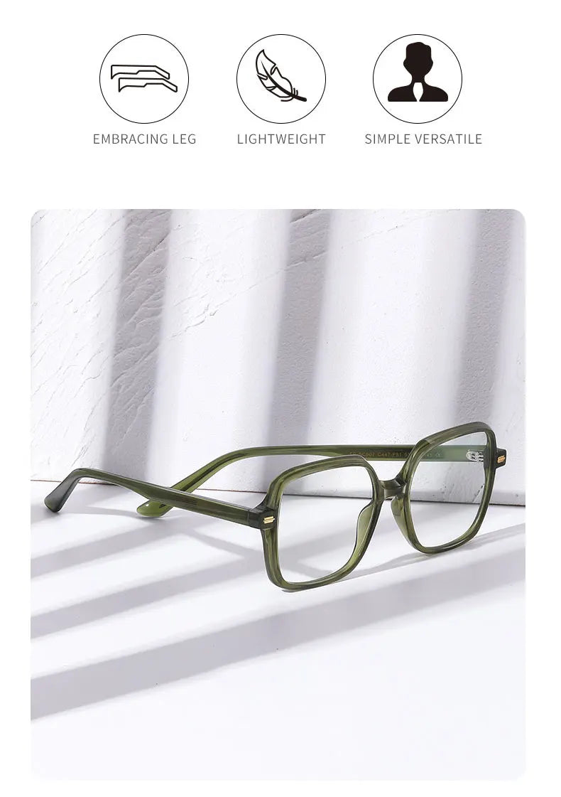 KANSEPT Women's Eyepieces for Reading Glasses Square Lunette Myopia Woman Eyeglasses Blue Light Graduated Lenses to Read Eyewear