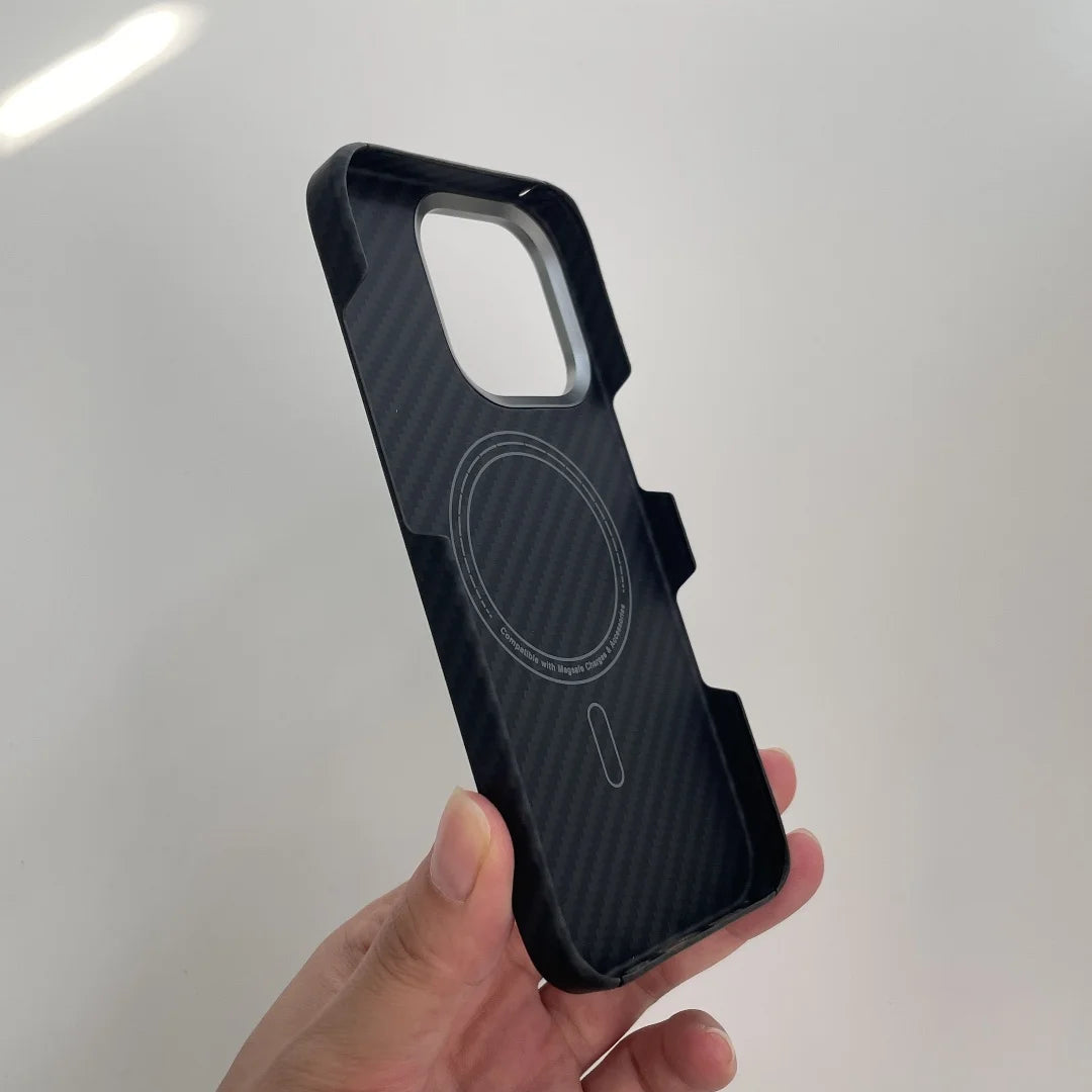 Aramid Carbon Fiber Magnetic Case for iPhone 16 17 Pro Max Cases Kevlar Fiber Cover for 16 Pro 15 Pro Max Aramid Carbon Funda
