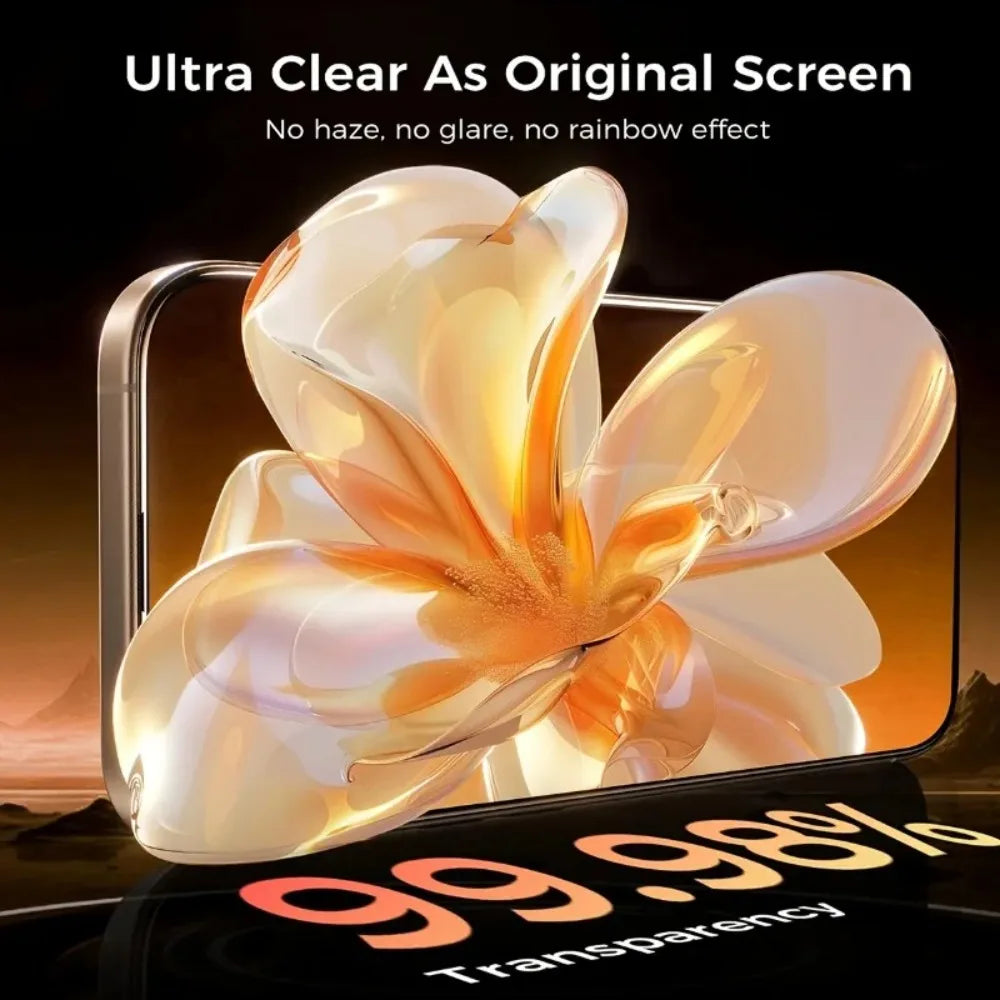 3Pcs Ultra Clear Full Screen Protector for iPhone 17 16 15 Pro Max 16 15 Plus 14 13 12 Pro XS XR 17 Air Easy Install Glass Film