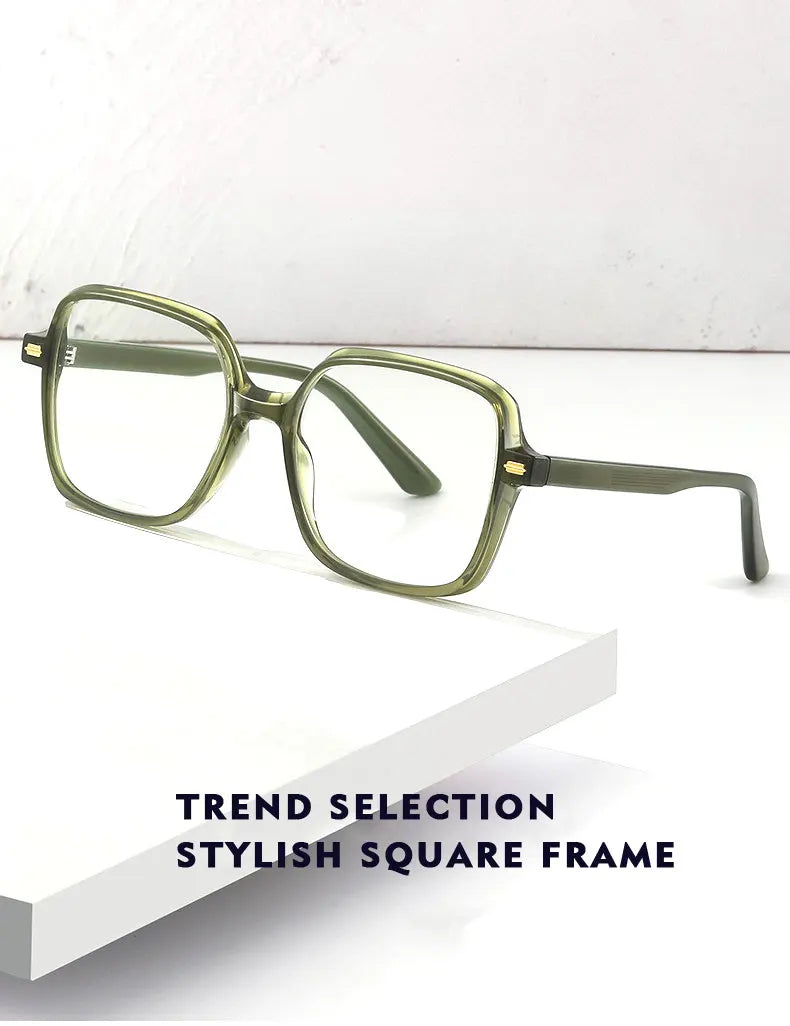 KANSEPT Women's Eyepieces for Reading Glasses Square Lunette Myopia Woman Eyeglasses Blue Light Graduated Lenses to Read Eyewear