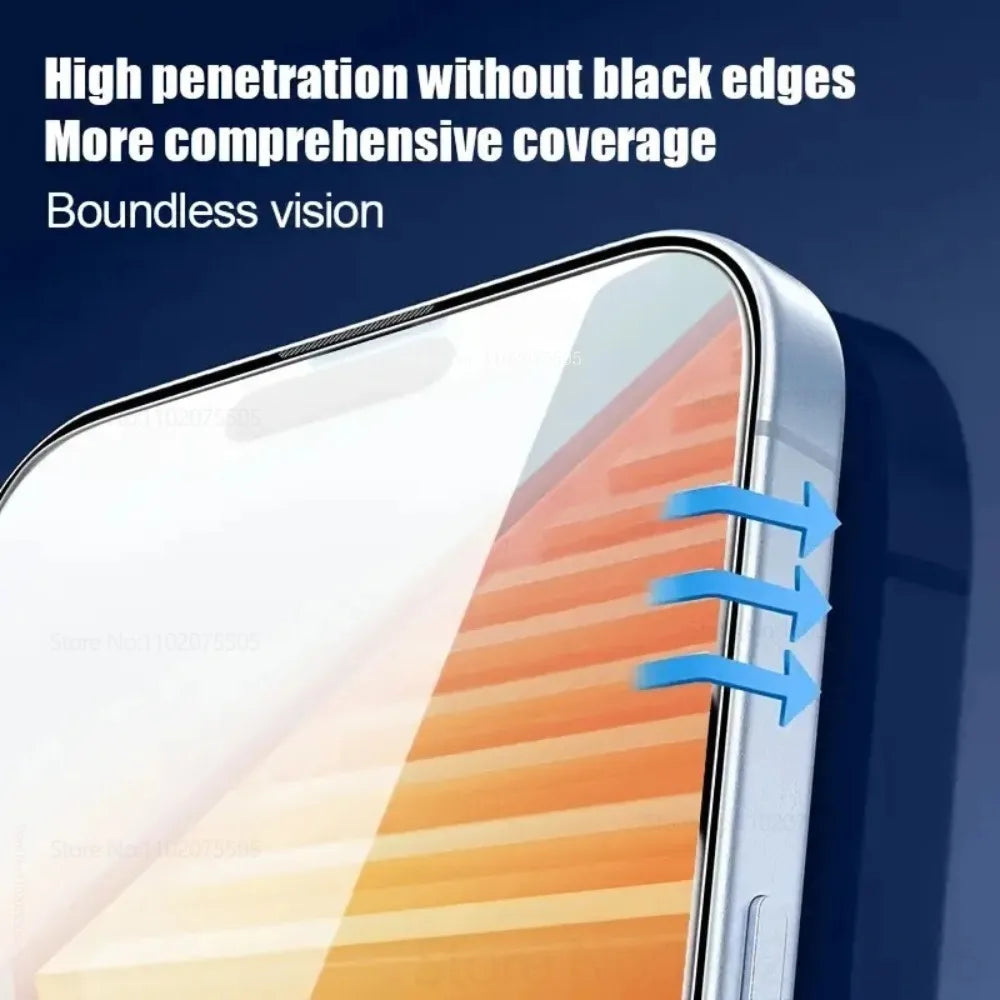 4Pcs HD Screen Protector for IPhone 15/16/17 Promax 16E 14 Plus Tempered Glass 11 Pro 13 Promax 13 12Mini One-Click Installation