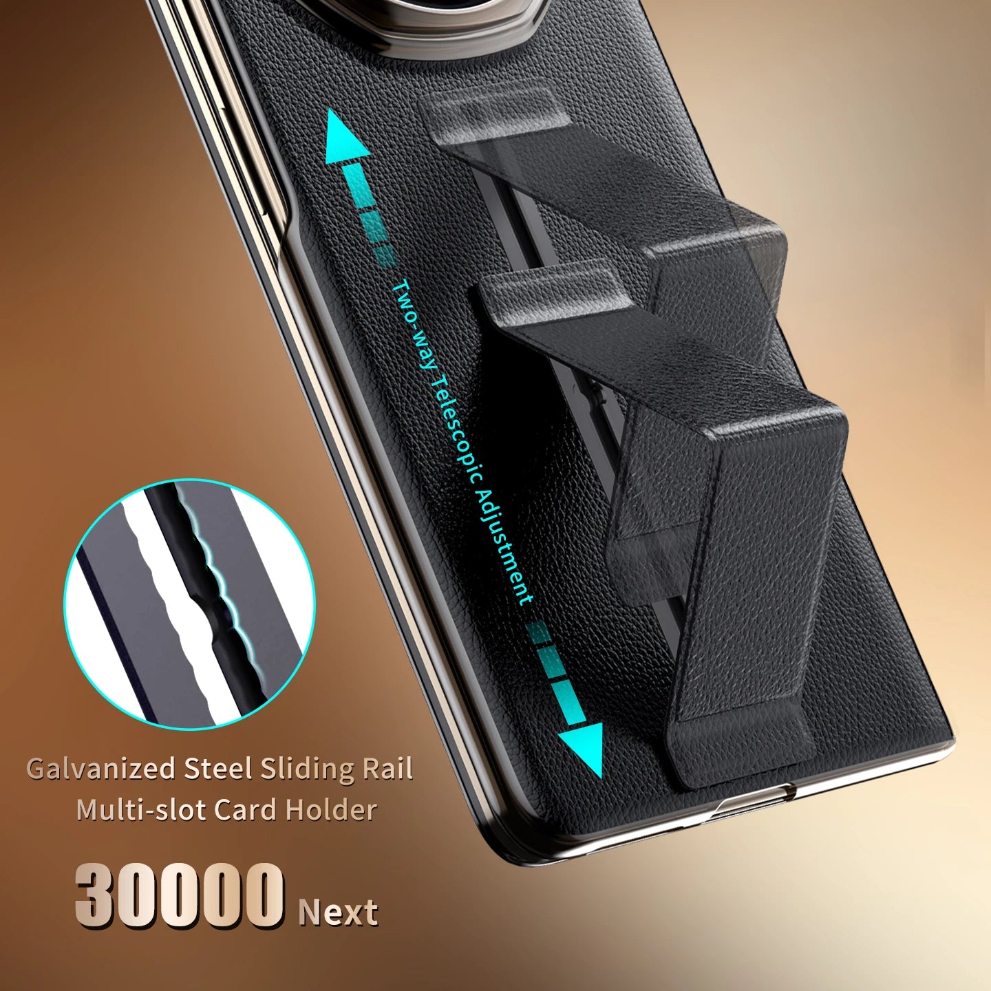 LANGSIDI Smart Flip Phone Case for Honor Magic V5 Magnetic Wrist Strap Slidable Stand Kickstand Luxuxy Leather Cover