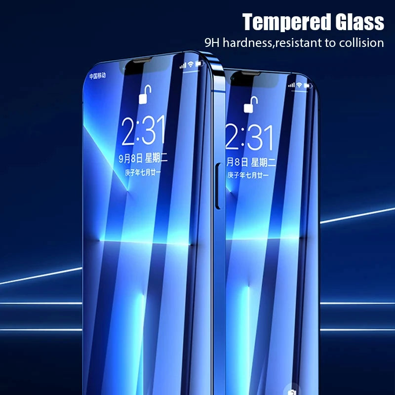 5Pcs Tempered Glass For iPhone 16 13 12 11 14 15 Pro Max Mini Screen Protector For IPhone 17 PRO XR X XS 8 Plus Protective Glass