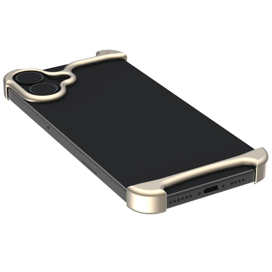 Arc Case Luxury Aluminum Metal Bumper Phone Pulse Case For IPhone13 14 15 16 17 Air Pro Max 16Pro Plus Lightweight Phone Cover