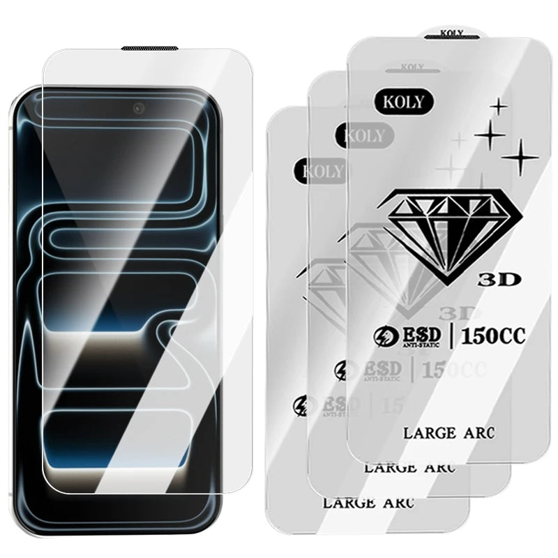 5/3/1Pcs HD Premium Tempered Glass Film For iPhone 17 Pro Max/17 Pro/17 Air 3D Full Cover 8K Screen Protector Anti-scratch Film