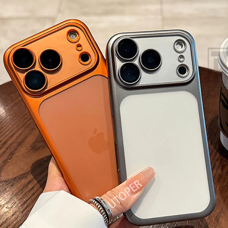 Luxury New Ultrathin UV Plating Matte Anti Slip 17 Pro Max Phone Case for iPhone 17 Lens Film Protect Translucent Hard PC Cover