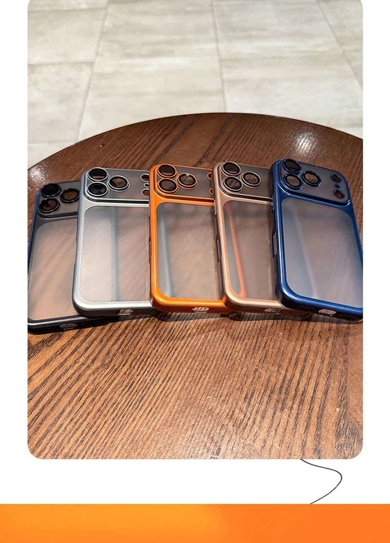 Luxury New Ultrathin UV Plating Matte Anti Slip 17 Pro Max Phone Case for iPhone 17 Lens Film Protect Translucent Hard PC Cover