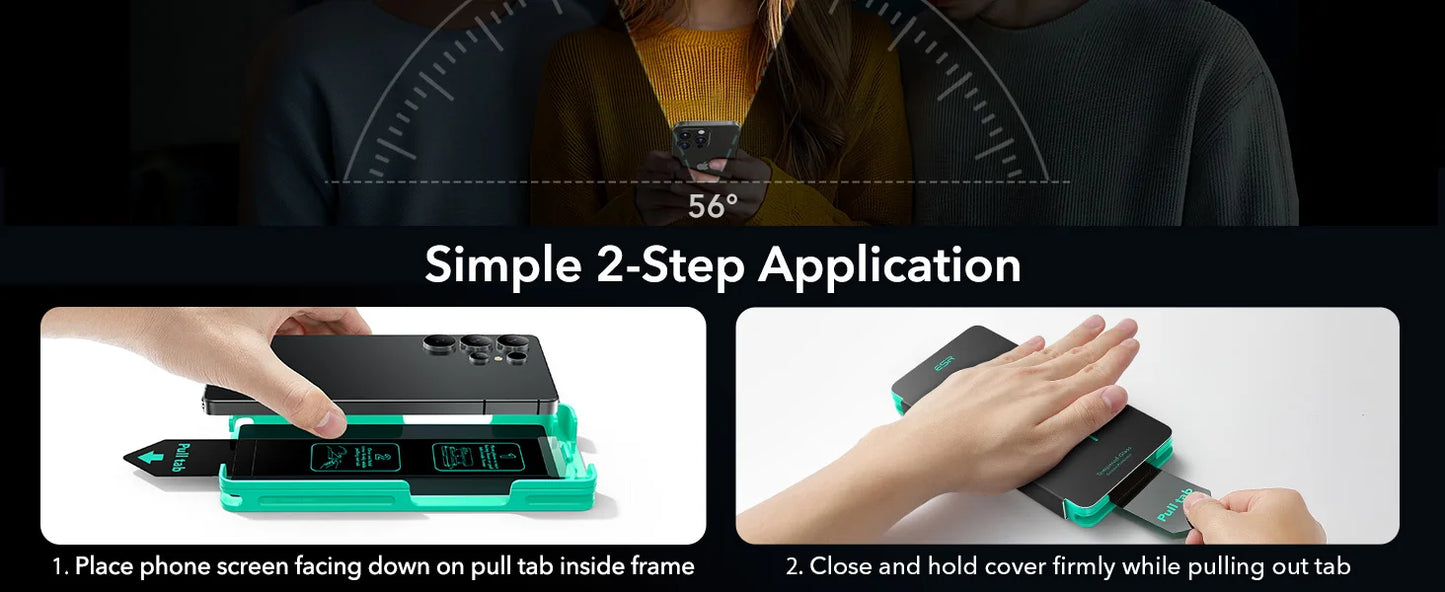 ESR for Samsung S25 Ultra Screen Protector 3pcs HD Tempered Glass Film with Easy Installation Frame for Galaxy S25 Ultra