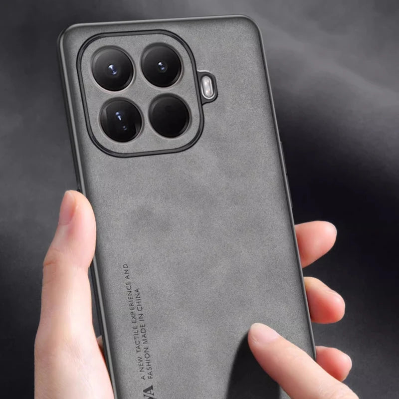 For Xiaomi 15T Pro 15 T Skinsheep Matte Leather Armor Phone Case for Xiaomi Mi 15Tpro Magnetic Holder Camera Protection Cover