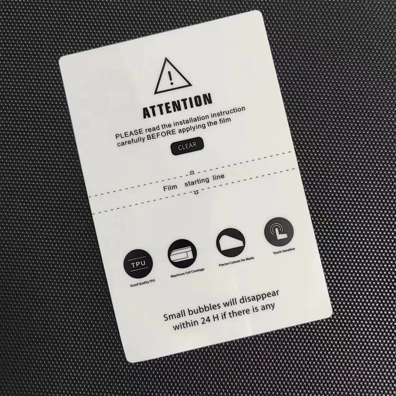 50PCS HD MATTE Privacy Frosted Protection Flexible Hydrogel Film For Mobile Phone TPU Screen Protective Film For Cutting Machine