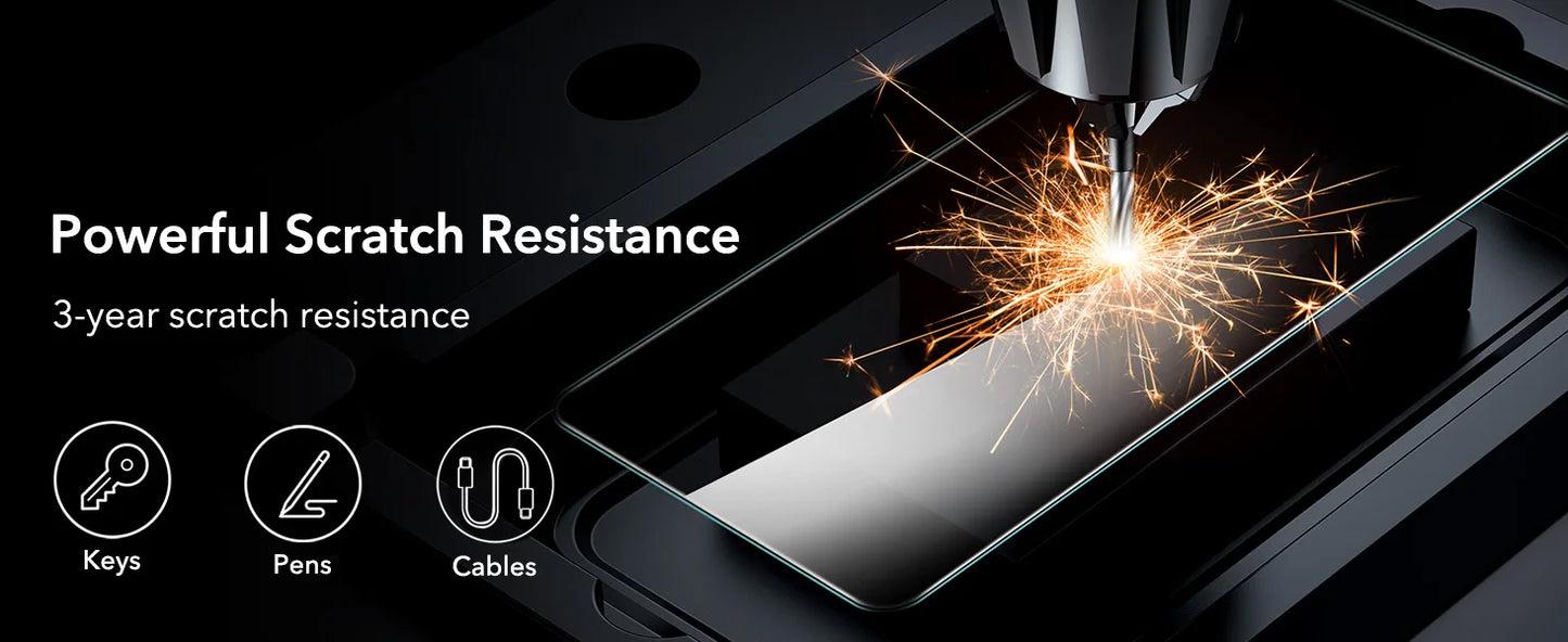 ESR for Samsung S25 Ultra Screen Protector 3pcs HD Tempered Glass Film with Easy Installation Frame for Galaxy S25 Ultra