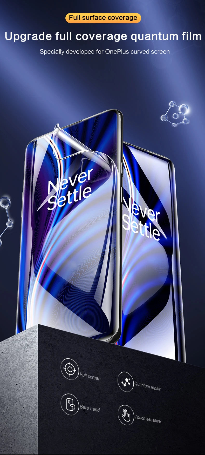 SmartDevil Screen Protector for OnePlus 13 12 11 Soft Protective Film for OnePlus 10 9 Full Cover Full Glue HD Hydrogel Film