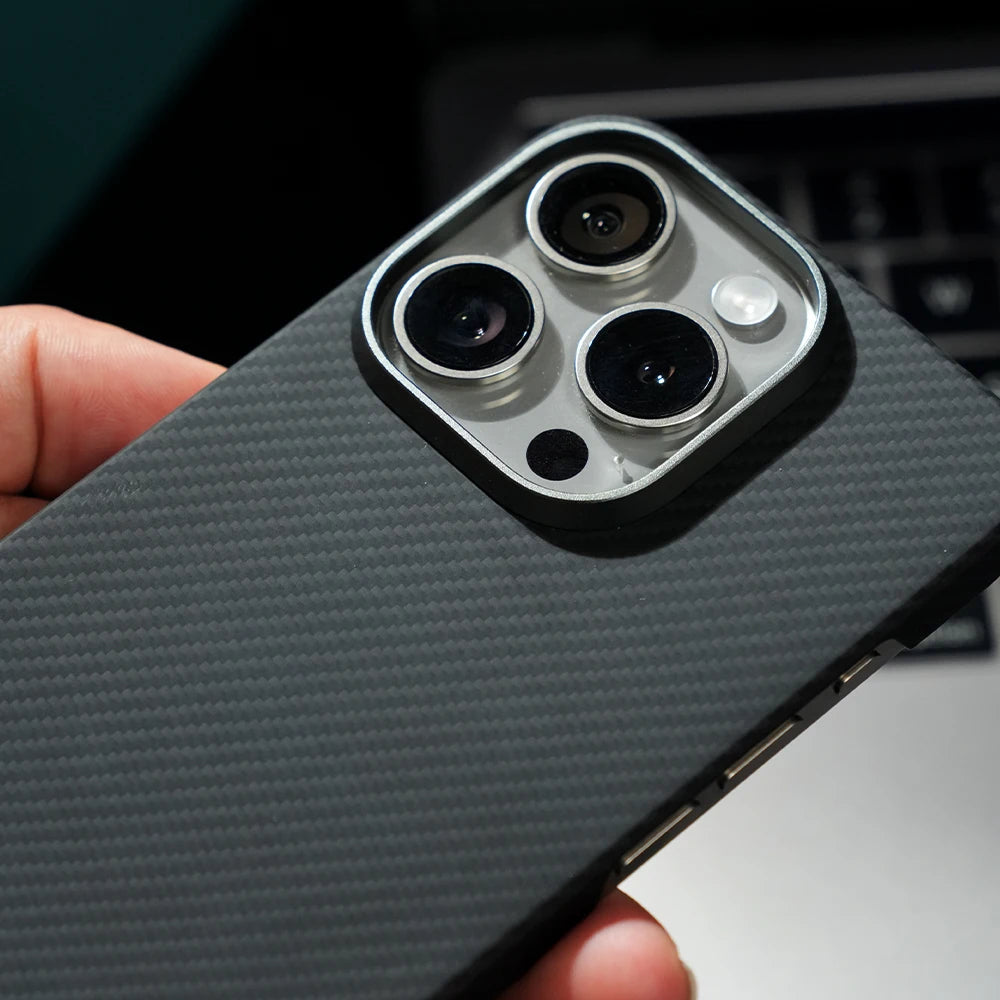 Aramid Carbon Fiber Magnetic Case for iPhone 16 17 Pro Max Cases Kevlar Fiber Cover for 16 Pro 15 Pro Max Aramid Carbon Funda