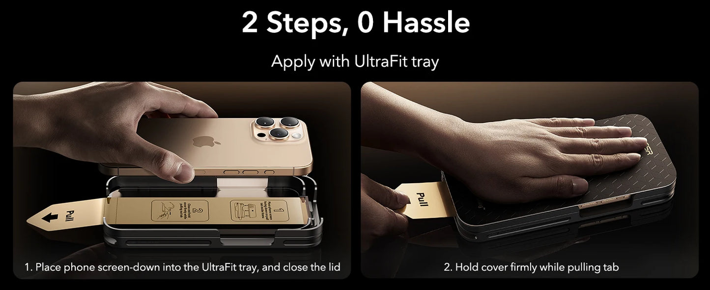 ESR 3 Pack for iPhone 17/16/15/14/13 Pro Max Screen Protector Military-Grade Tempered Glass Film for iPhone 17 Pro Max&17 Air